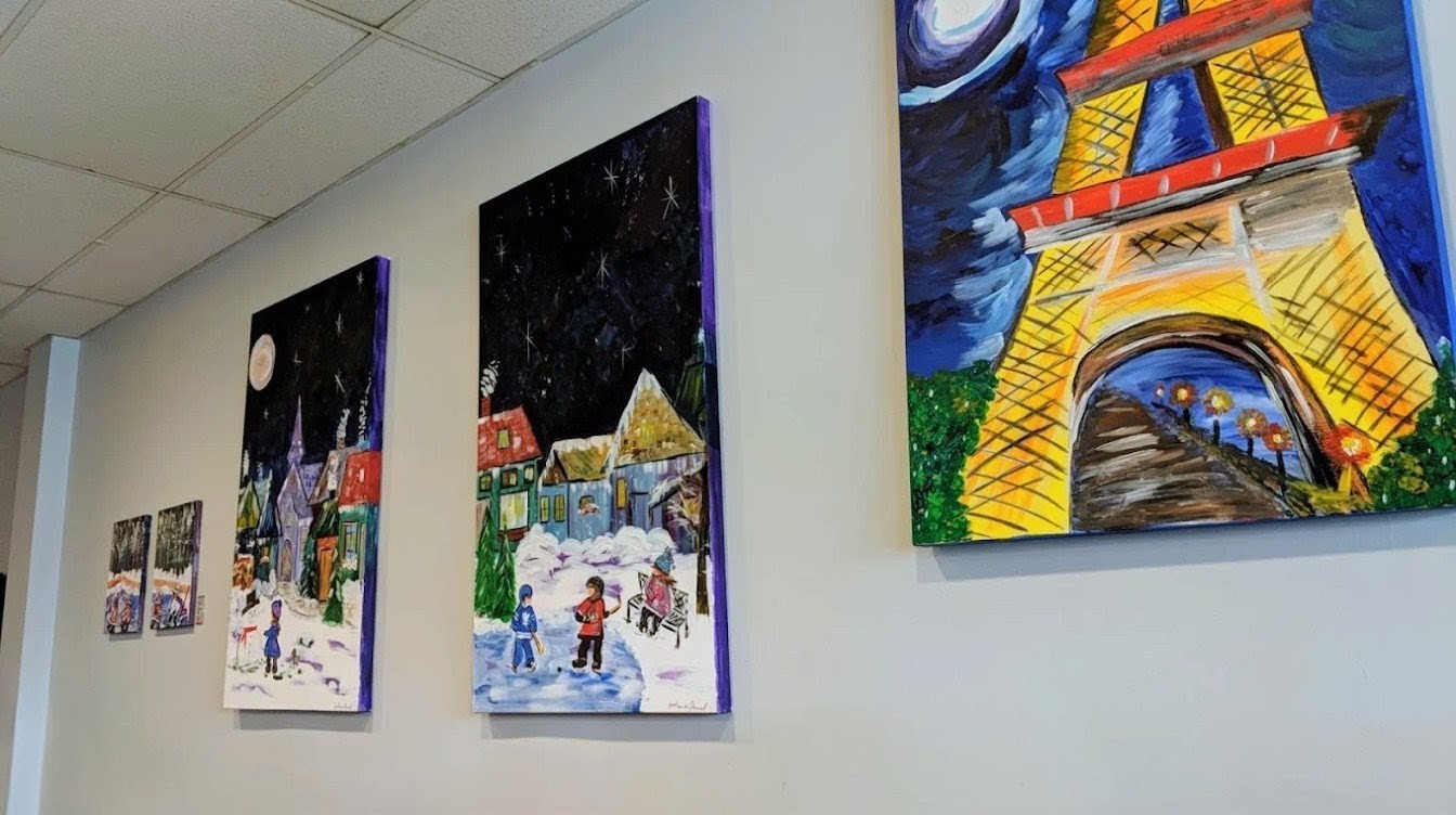 Art displayed at Main Street Cafe